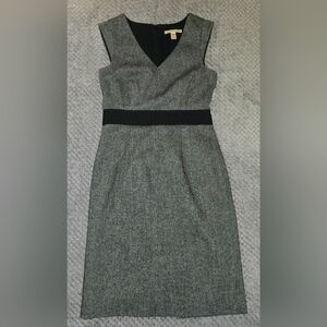 Banana Republic Gray CapmSleeve/Sleeveless Pencil Dress